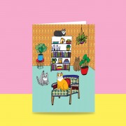 Greeting Card | Cats Living Room
